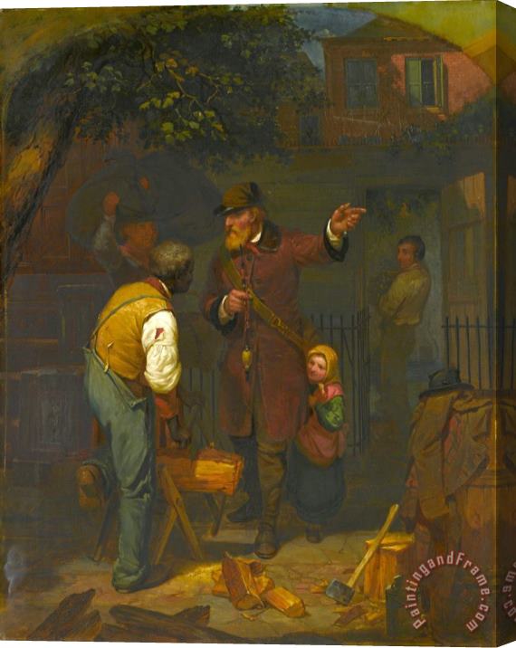 Charles Felix Blauvelt A German Immigrant Inquiring His Way Stretched Canvas Painting / Canvas Art