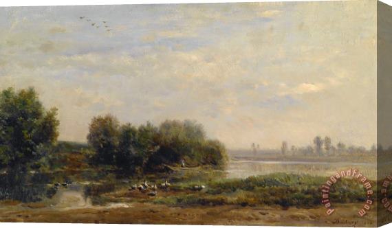 Charles Francois Daubigny On The Oise Stretched Canvas Painting / Canvas Art