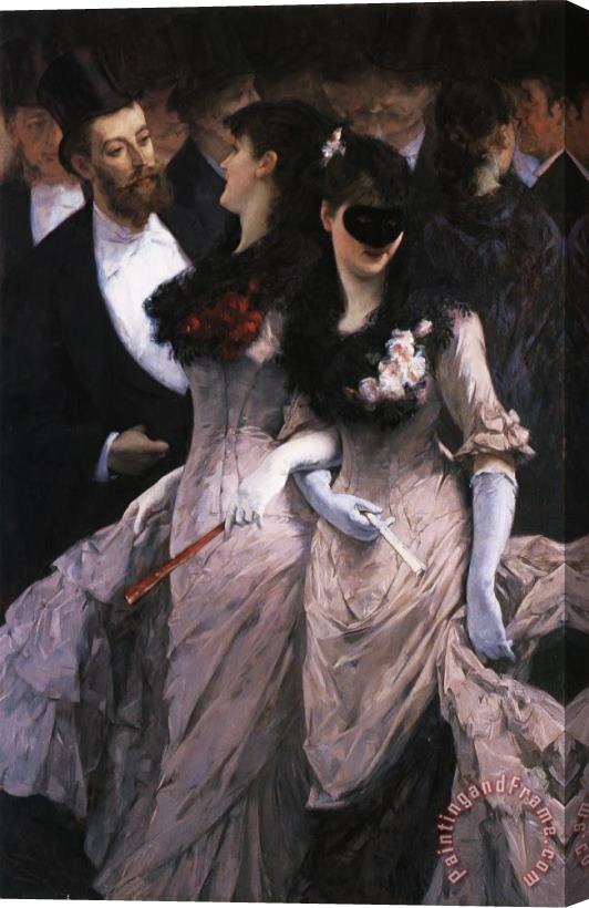Charles Hermans At The Masquerade Stretched Canvas Painting / Canvas Art