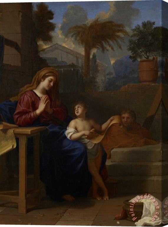 Charles Le Brun The Holy Family In Egypt Stretched Canvas Print / Canvas Art