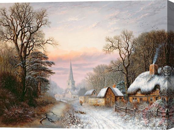 Charles Leaver Winter Landscape Stretched Canvas Painting / Canvas Art