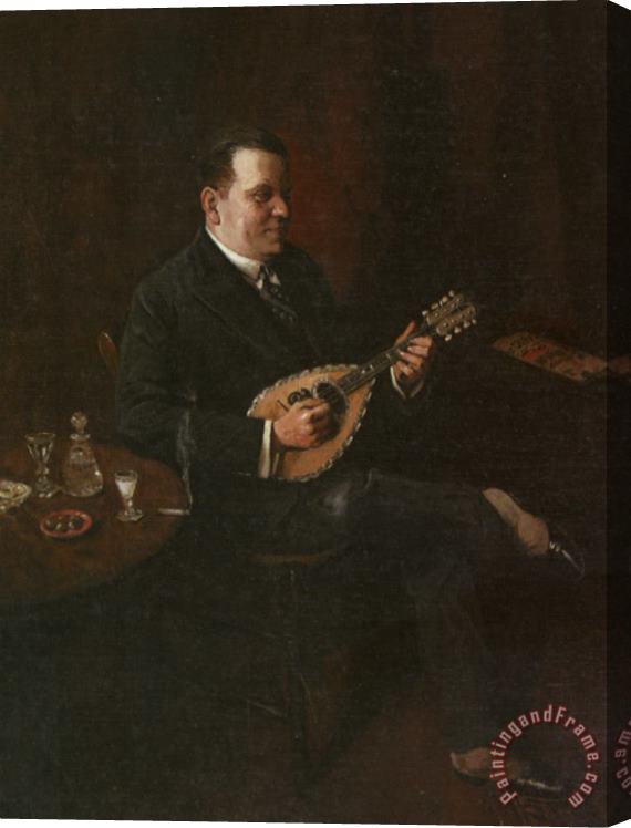 Charles Spencelayh The Mandolin Player Stretched Canvas Painting / Canvas Art