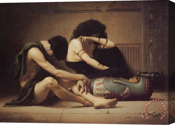 Charles Sprague Pearce The Death of The Firstborn Stretched Canvas Print / Canvas Art