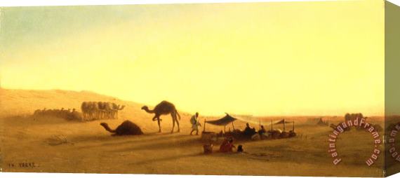 Charles Theodore Frere An Arab Encampment Stretched Canvas Print / Canvas Art