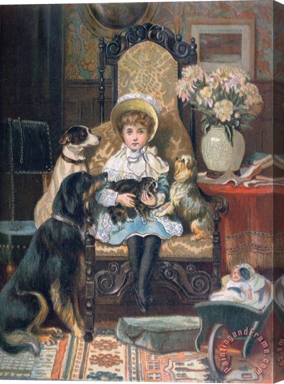 Charles Trevor Grand Doddy And Her Pets Stretched Canvas Painting / Canvas Art