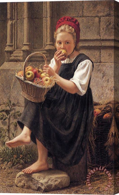 Charles Victor Thirion The Apple Girl Stretched Canvas Painting / Canvas Art