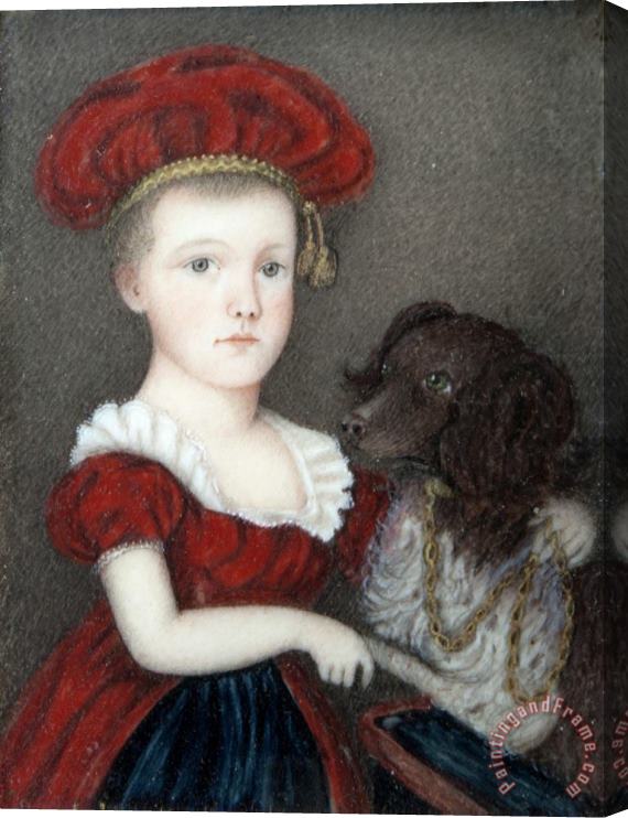 Charles William Eldredge Portrait of Frances Elizabeth Waldo Stretched Canvas Print / Canvas Art