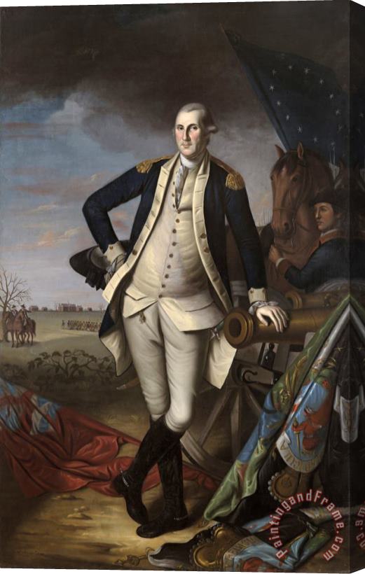 Charles Willson Peale George Washington at The Battle of Princeton Stretched Canvas Print / Canvas Art