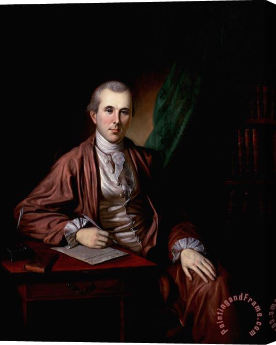 Charles Willson Peale Portrait of Dr. Benjamin Rush Stretched Canvas Painting / Canvas Art