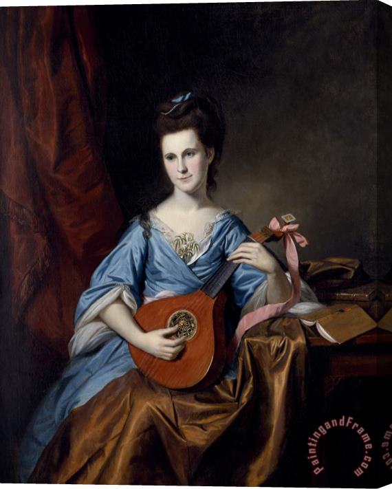 Charles Willson Peale Portrait of Mrs Benjamin Rush (julia Stockton) Stretched Canvas Print / Canvas Art