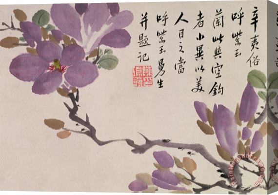 Chen Hongshou Blossoms Stretched Canvas Painting / Canvas Art