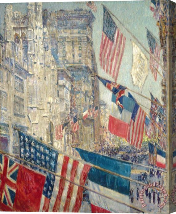 Childe Hassam Allies Day, May 1917 Stretched Canvas Painting / Canvas Art