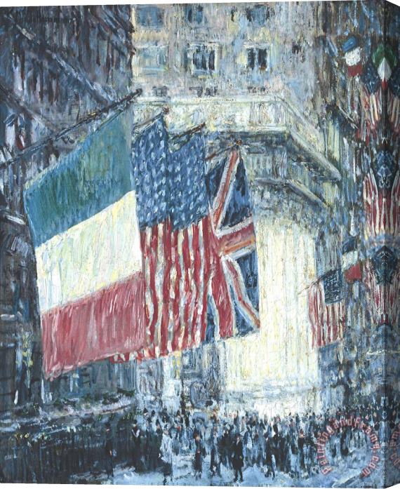 Childe Hassam Avenue of The Allies Stretched Canvas Print / Canvas Art
