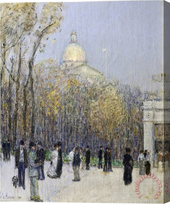 Childe Hassam Boston Commons C 1901 Stretched Canvas Painting / Canvas Art