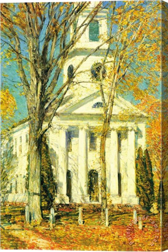 Childe Hassam Church at Old Lyme Connecticut Stretched Canvas Painting / Canvas Art