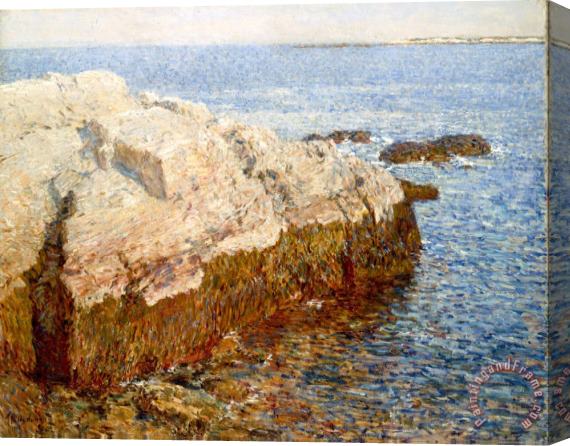 Childe Hassam Cliff Rock Appledore Stretched Canvas Painting / Canvas Art