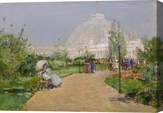 Childe Hassam Horticulture Building, World's Columbian Exposition, Chicago Stretched Canvas Print / Canvas Art