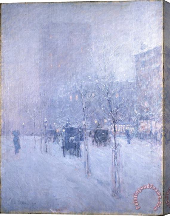 Childe Hassam Late Afternoon, New York, Winter Stretched Canvas Painting / Canvas Art