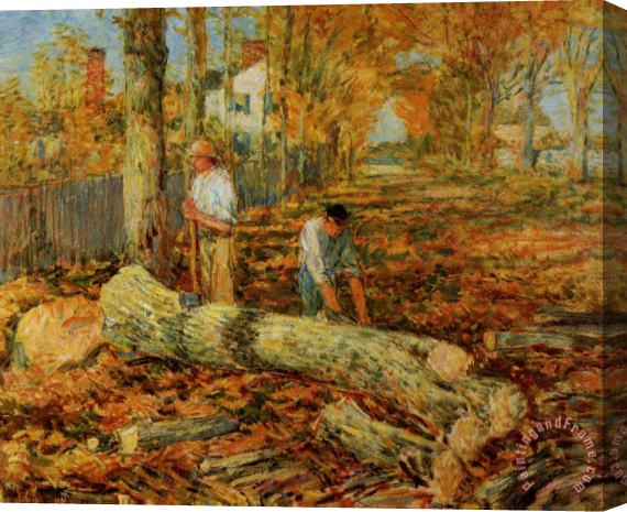 Childe Hassam Lumbering Stretched Canvas Print / Canvas Art