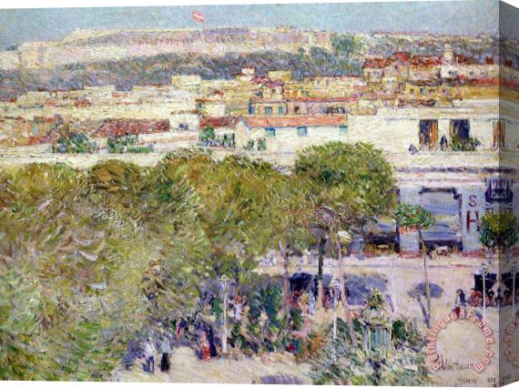 Childe Hassam Place Centrale and Fort Cabanas - Havana Stretched Canvas Painting / Canvas Art