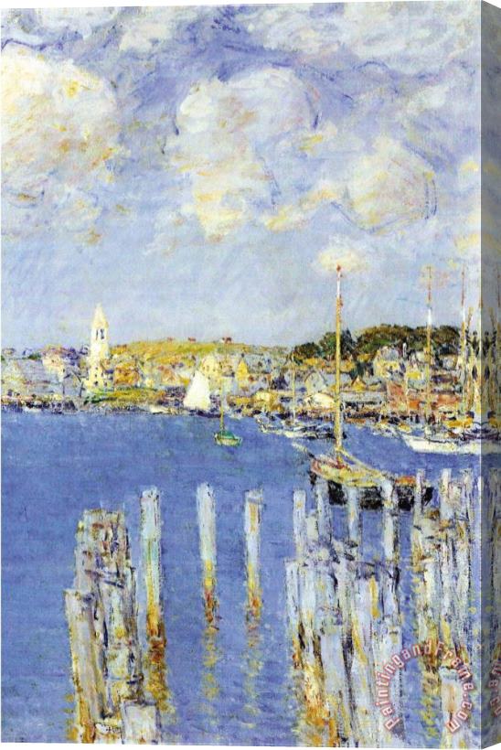 Childe Hassam Port of Gloucester Island Stretched Canvas Painting / Canvas Art