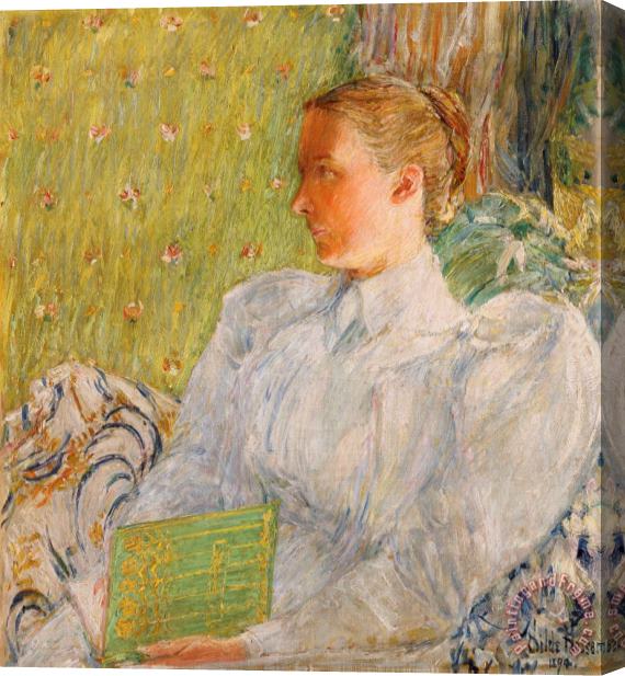 Childe Hassam Portrait of Edith Blaney Stretched Canvas Painting / Canvas Art