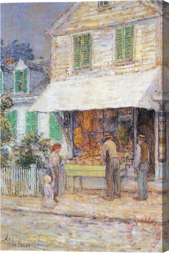 Childe Hassam Provincial Town Stretched Canvas Print / Canvas Art