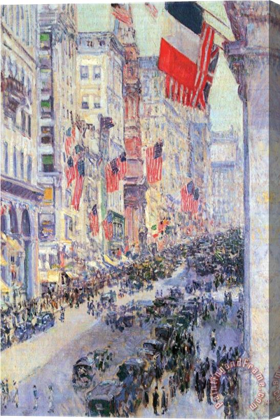 Childe Hassam The Avenue Along 34th Street May 1917 Stretched Canvas Painting / Canvas Art