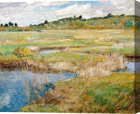 Childe Hassam The Concord Meadow, Concord, Massachusetts Stretched Canvas Print / Canvas Art