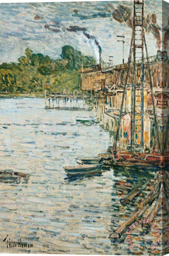 Childe Hassam The Mill Pond Stretched Canvas Print / Canvas Art