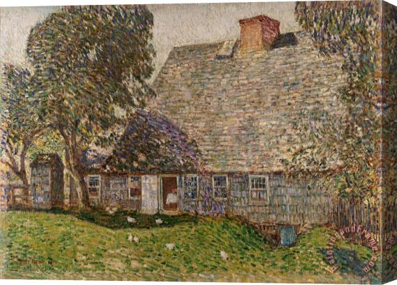 Childe Hassam The Old Mulford House Stretched Canvas Print / Canvas Art