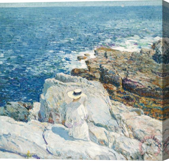 Childe Hassam The South Ledges, Appledore Stretched Canvas Painting / Canvas Art
