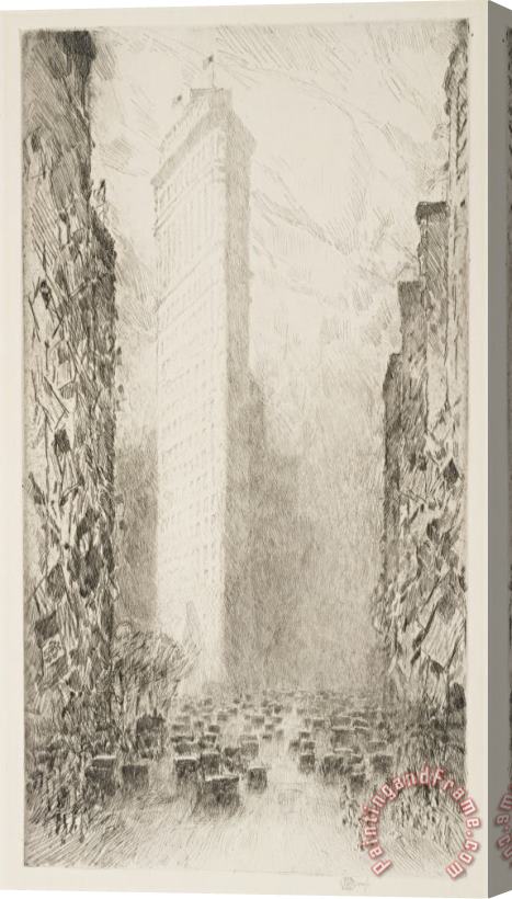 Childe Hassam Washington's Birthday Fifth Avenue at 23rd Street Stretched Canvas Print / Canvas Art