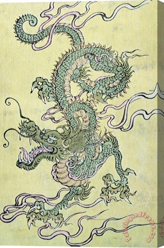 Chinese School A Chinese Dragon Stretched Canvas Print / Canvas Art