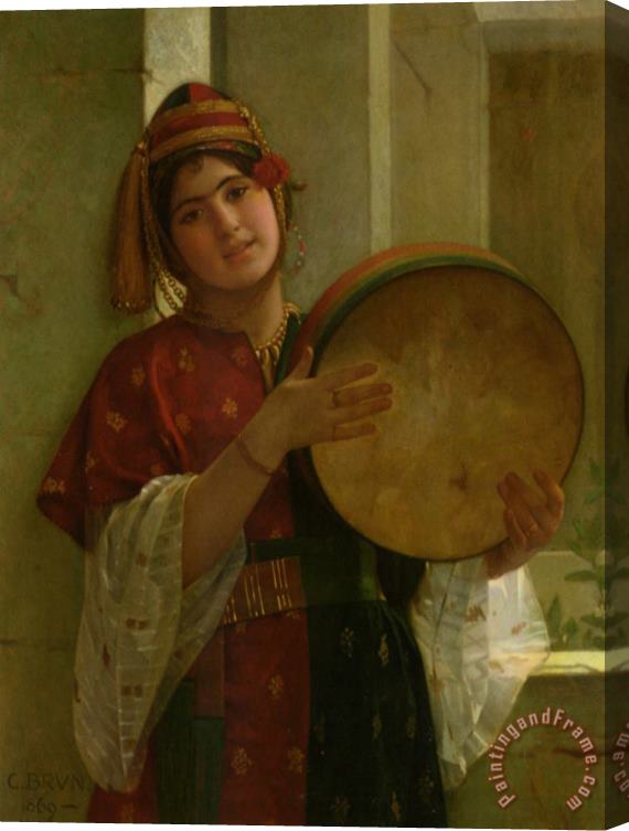 Christen Brun A Young Turkish Woman Stretched Canvas Print / Canvas Art
