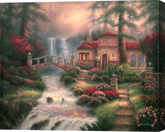 Chuck Pinson Sierra River Falls Stretched Canvas Print / Canvas Art