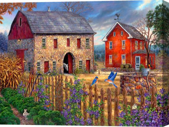 Chuck Pinson The Bluebirds' Song Stretched Canvas Print / Canvas Art