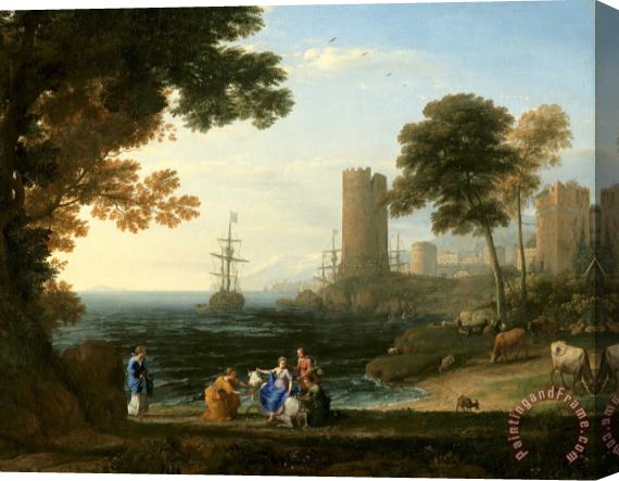 Claude Lorrain Coast View with The Abduction of Europa Stretched Canvas Print / Canvas Art