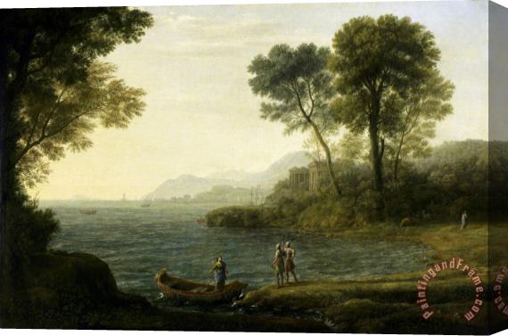 Claude Lorrain The Embarkation of Carlo And Ubaldo Stretched Canvas Painting / Canvas Art