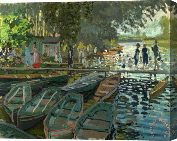 Claude Monet Bathers at La Grenouillere 2 Stretched Canvas Painting / Canvas Art