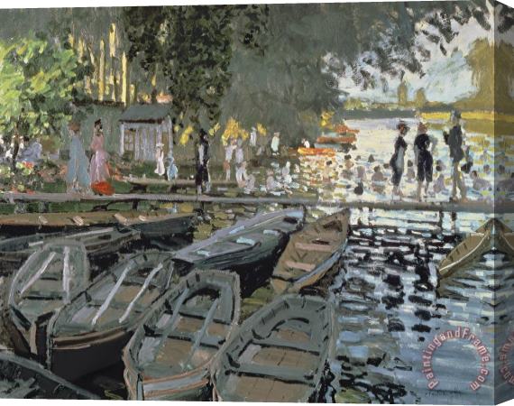 Claude Monet Bathers at La Grenouillere Stretched Canvas Painting / Canvas Art