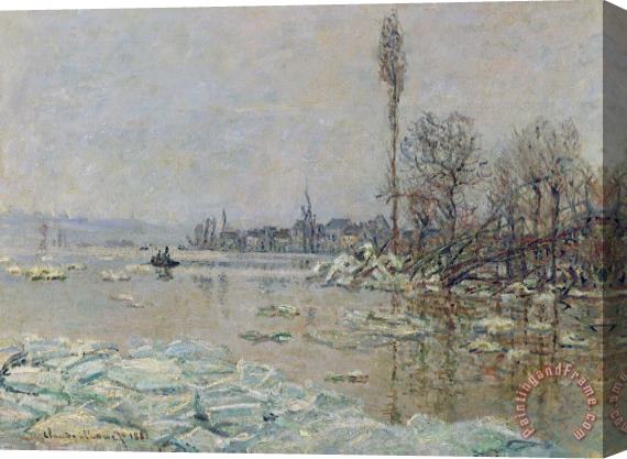 Claude Monet Breakup of Ice Stretched Canvas Print / Canvas Art