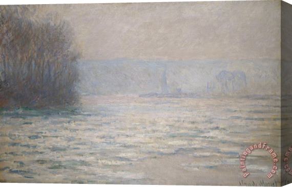 Claude Monet Floods On The Seine Near Bennecourt Stretched Canvas Print / Canvas Art