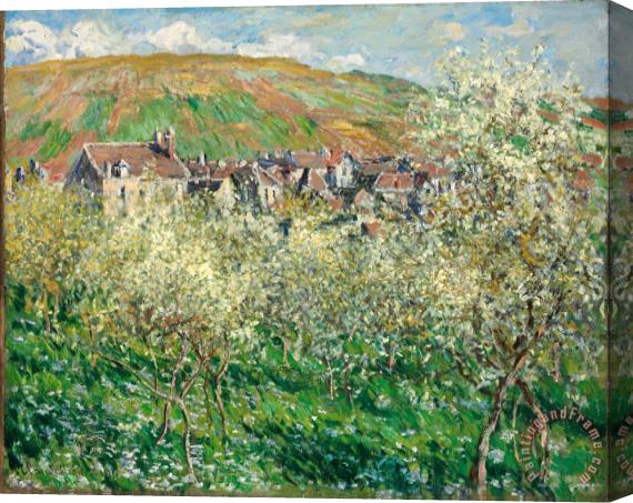 Claude Monet Flowering Plum Trees Stretched Canvas Painting / Canvas Art