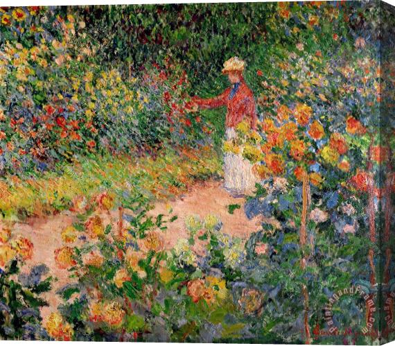 Claude Monet Garden at Giverny Stretched Canvas Print / Canvas Art