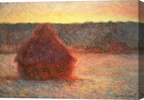 Claude Monet Haystacks at Sunset Stretched Canvas Print / Canvas Art