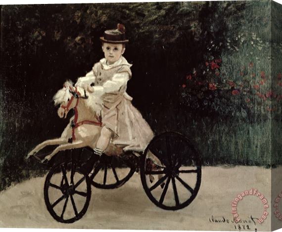 Claude Monet Jean Monet on his Hobby Horse Stretched Canvas Print / Canvas Art