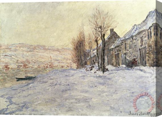 Claude Monet Lavacourt under Snow Stretched Canvas Painting / Canvas Art