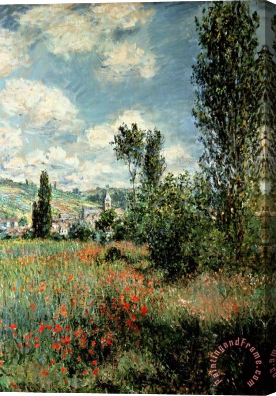 Claude Monet Path through the Poppies Stretched Canvas Painting / Canvas Art