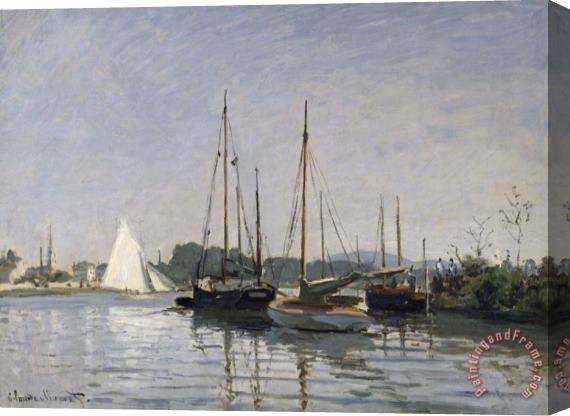 Claude Monet Pleasure Boats Argenteuil Stretched Canvas Painting / Canvas Art